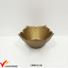 Fantastic Golden Flower Shaped Small Handmade Wooden Bowls